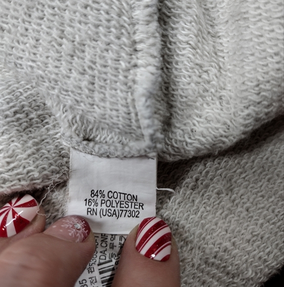 Zara Trafaluc Long Gray Blue Sleeve Scroll Sweater - Picture 10 of 10